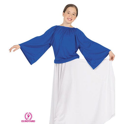 Eurotard Unisex Polyester Angel Sleeve Blouse - DanceSupplies.com