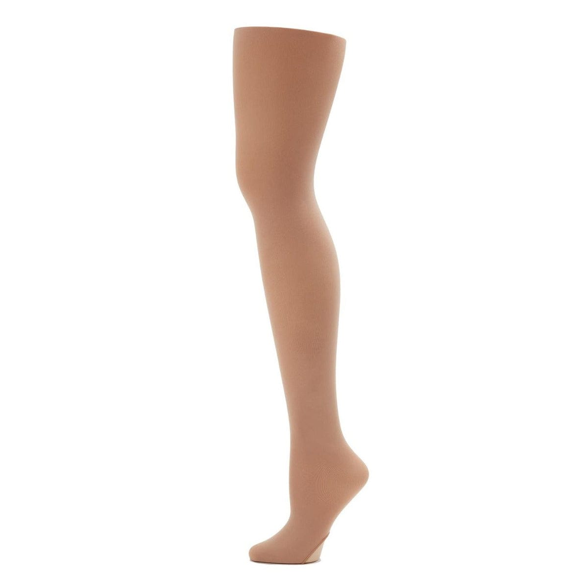Capezio Ultra Soft Self Knit Waistband Girl's Transition Tights Light Suntan - DanceSupplies.com