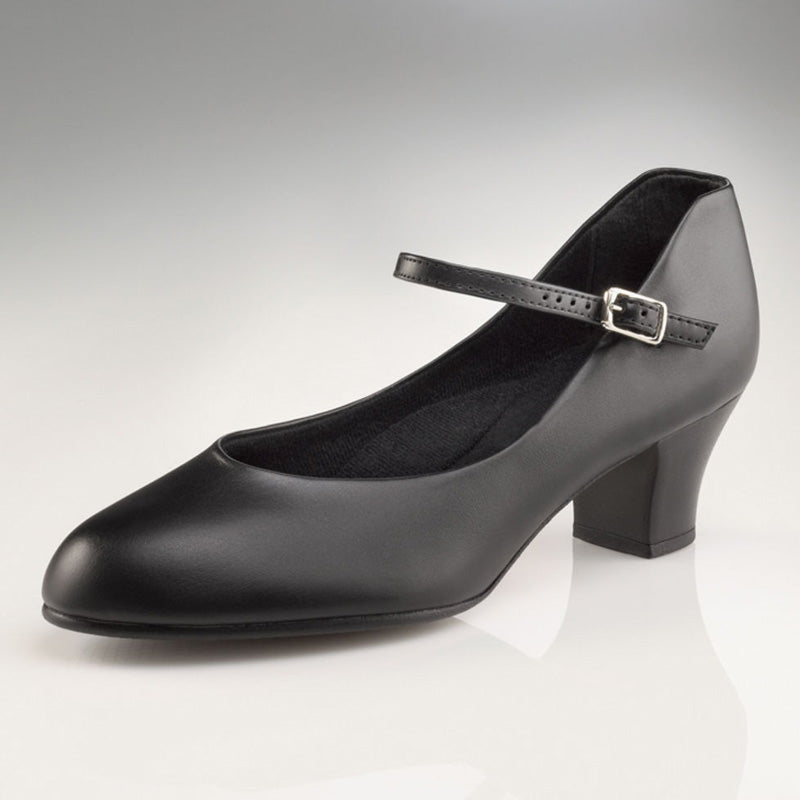 Capezio Adult Jr. Footlight Character Shoes - Black Adult 4 Narrow Black- DanceSupplies.com