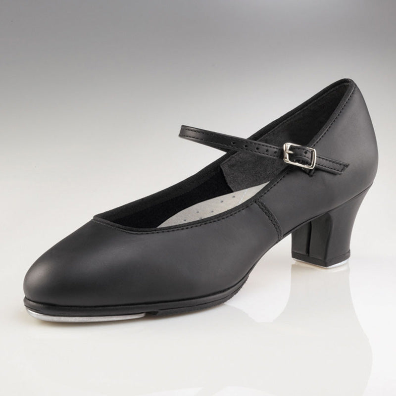 Capezio Jr. Footlight Tap Shoes - Black Adult 4 Medium Black- DanceSupplies.com