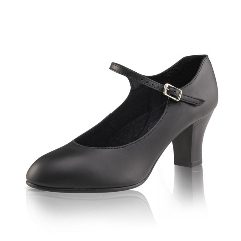 Capezio Student Footlight Character Shoes - Black Adult 4 Medium Black- DanceSupplies.com