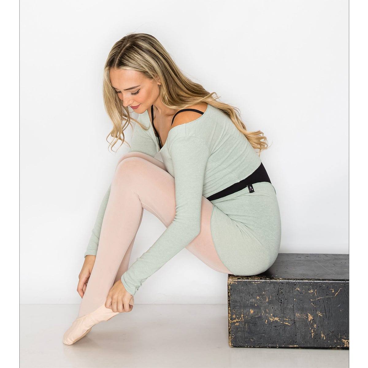 Aluvie Mia Roll Down Shorts Mind Mint - DanceSupplies.com