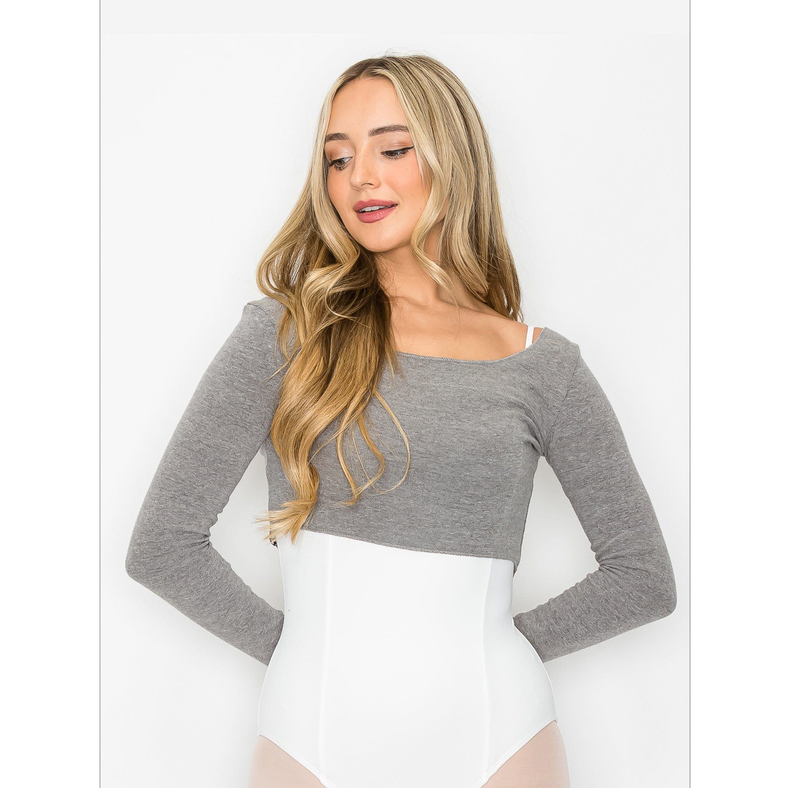Aluvie Chloe Crop Top Grey - DanceSupplies.com