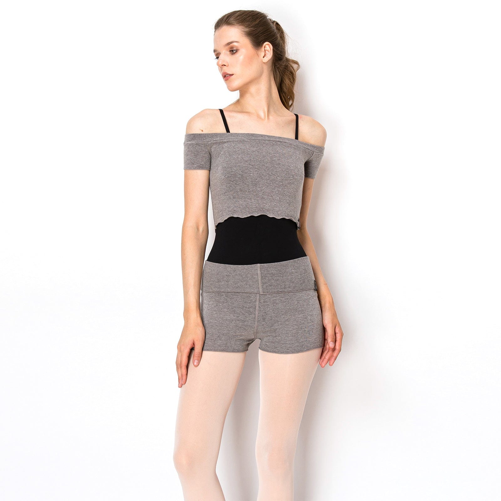 Aluvie Stella Top Grey - DanceSupplies.com
