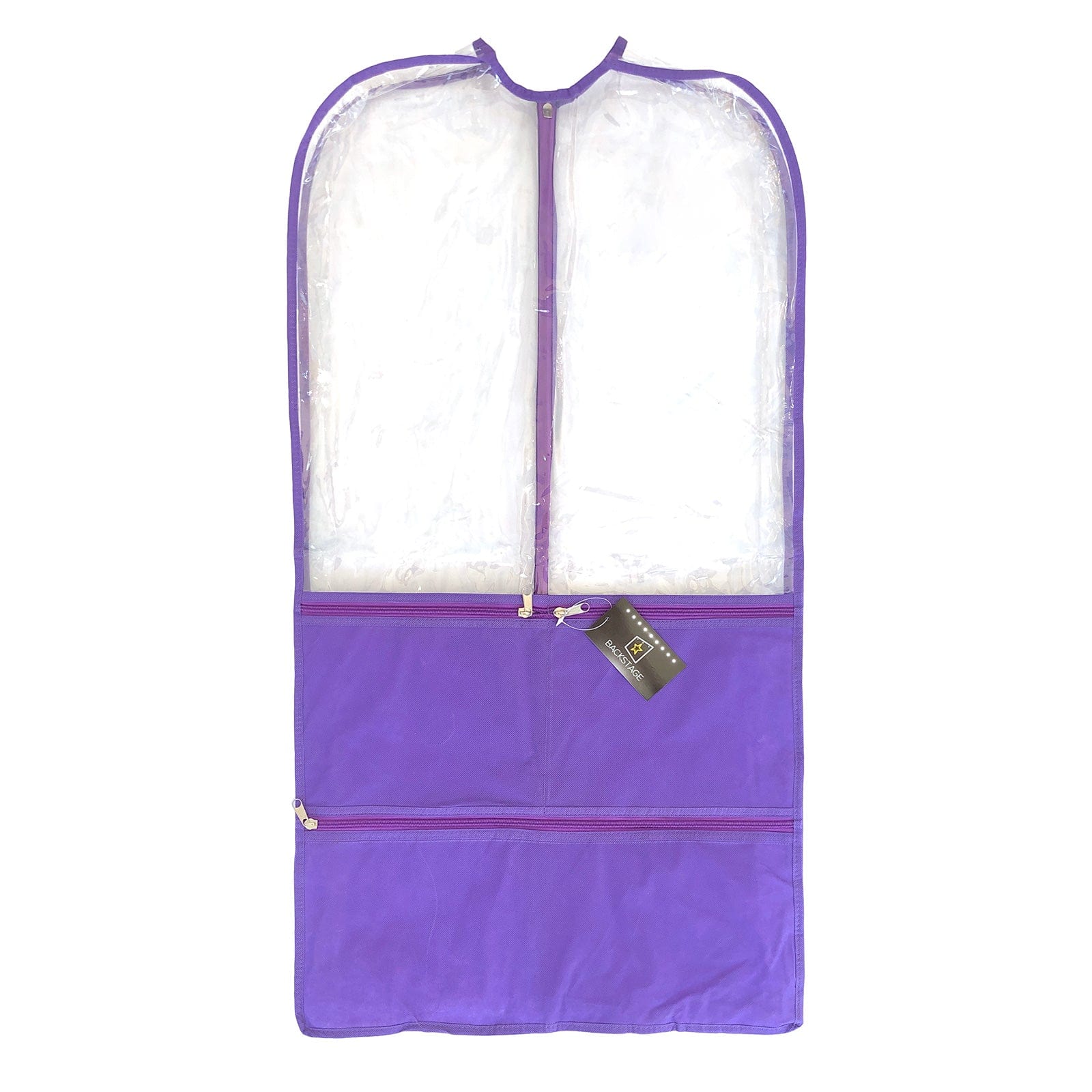 Backstage Gusseted Garment Bag Purple - DanceSupplies.com