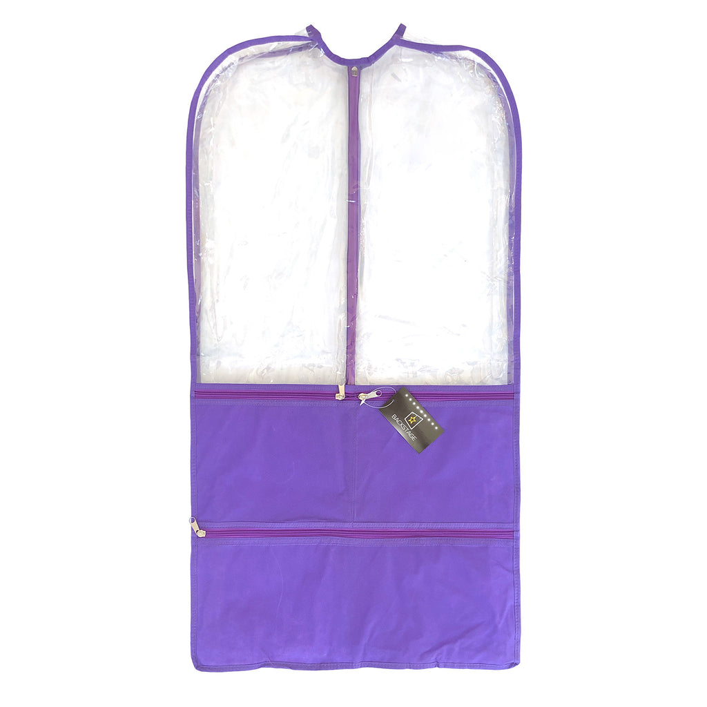 Backstage Gusseted Garment Bag Purple  - DanceSupplies.com