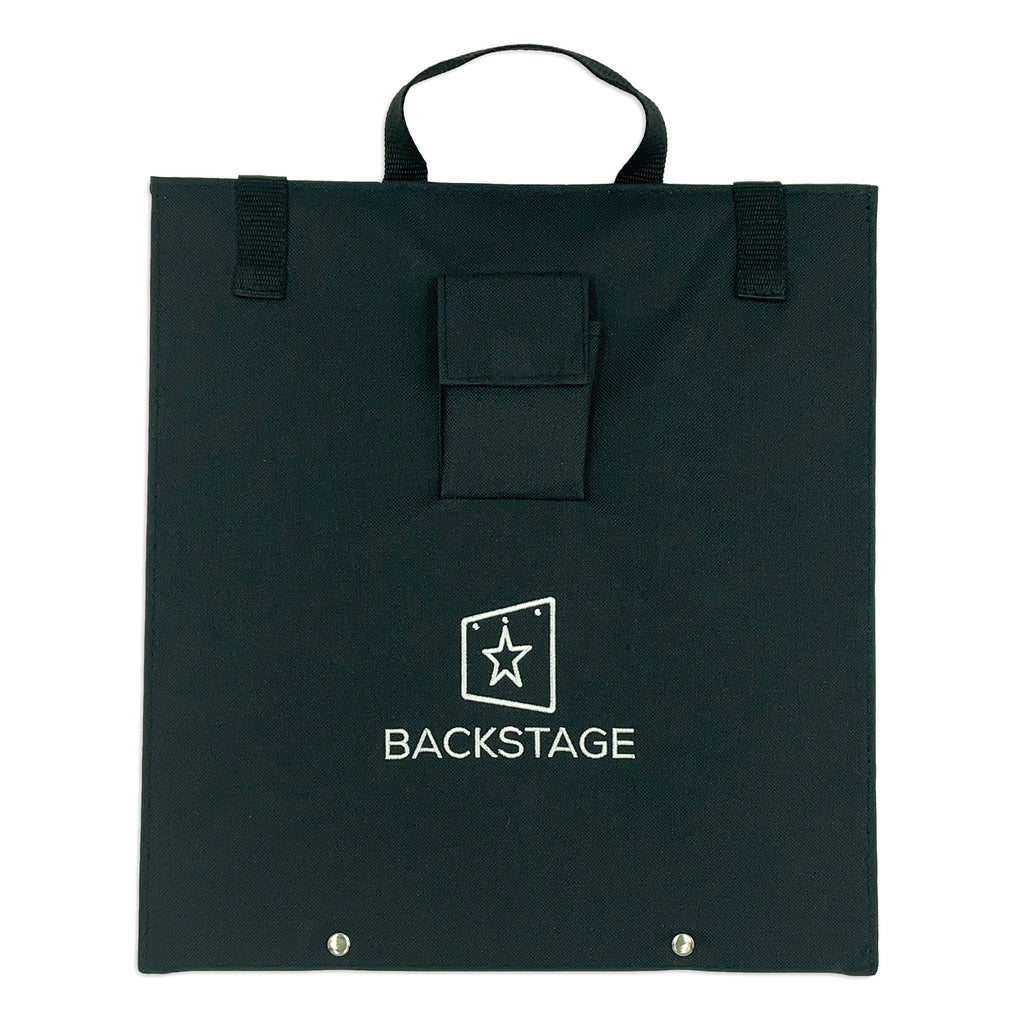 Backstage Rechargeable LED Folding Mirror Black  - DanceSupplies.com