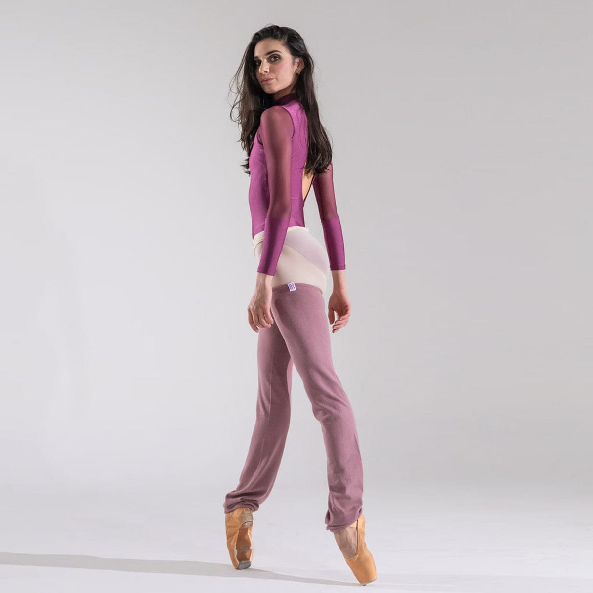 Barre Trash Long Legwarmers Adult XS-S Purple Thistle - DanceSupplies.com