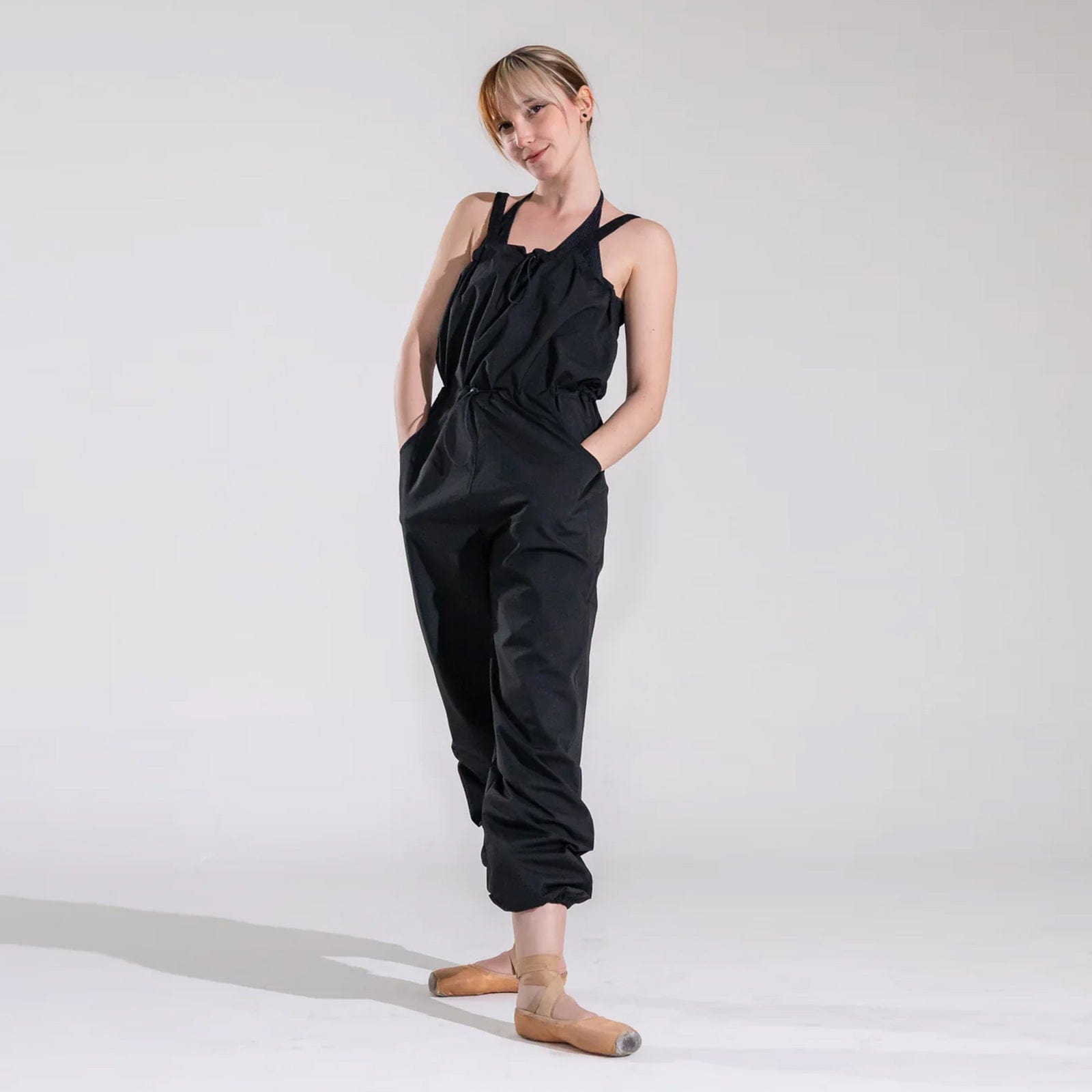 Barre Trash Overalls Adult XS Black - DanceSupplies.com