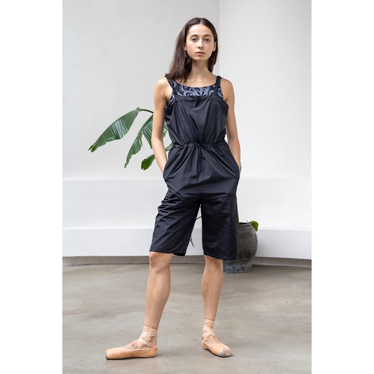 Barre Trash Romper Adult XS Black - DanceSupplies.com
