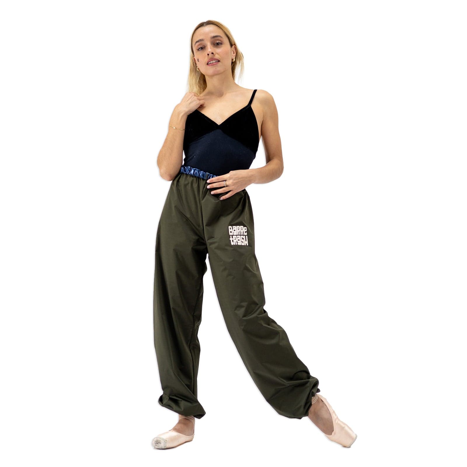 Barre Trash Sauna Pants Adult S Forest Green - DanceSupplies.com