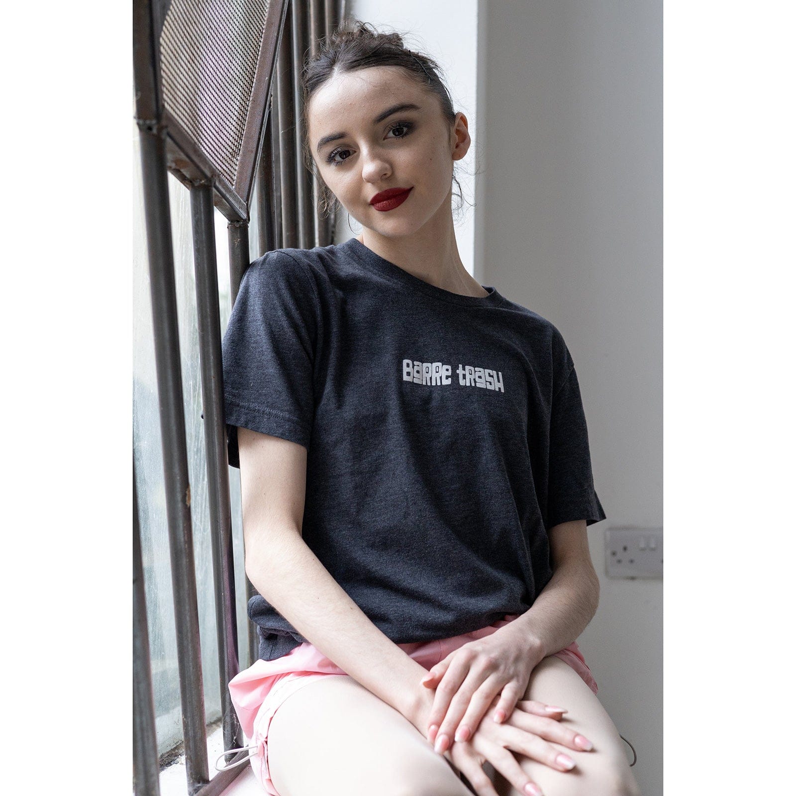 Barre Trash Trash Bag Shorts Adult XS Pink - DanceSupplies.com