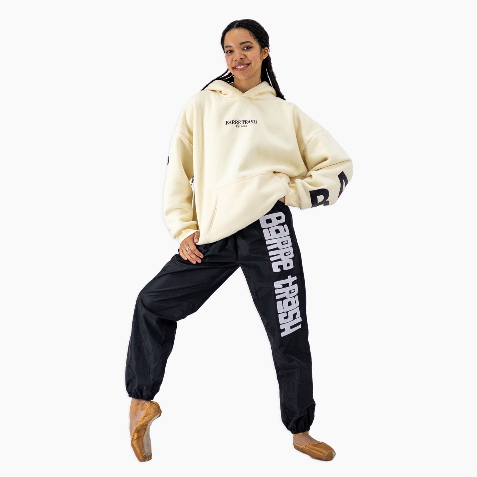 Barre Trash Trash Bag Pants Adult XS Black - DanceSupplies.com