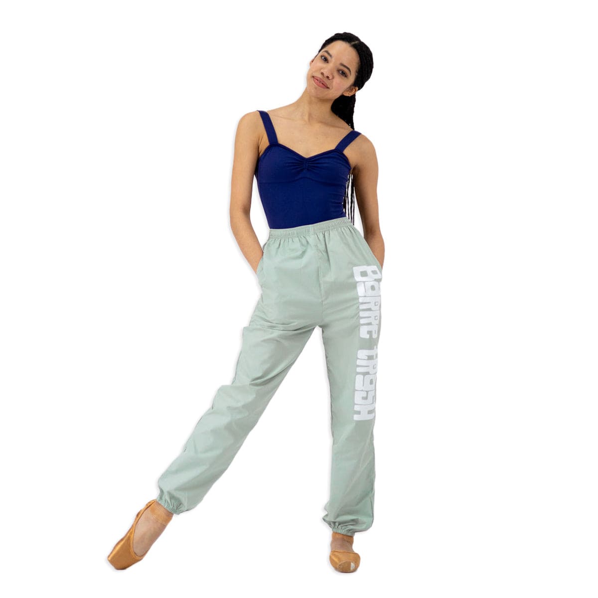 Barre Trash Trash Bag Pants Adult XS Mint Mist - DanceSupplies.com