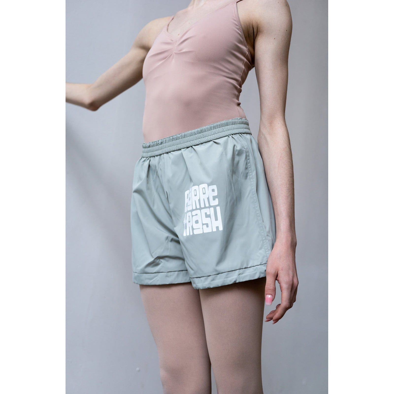 Barre Trash Trash Bag Shorts Adult XS Mint Mist - DanceSupplies.com
