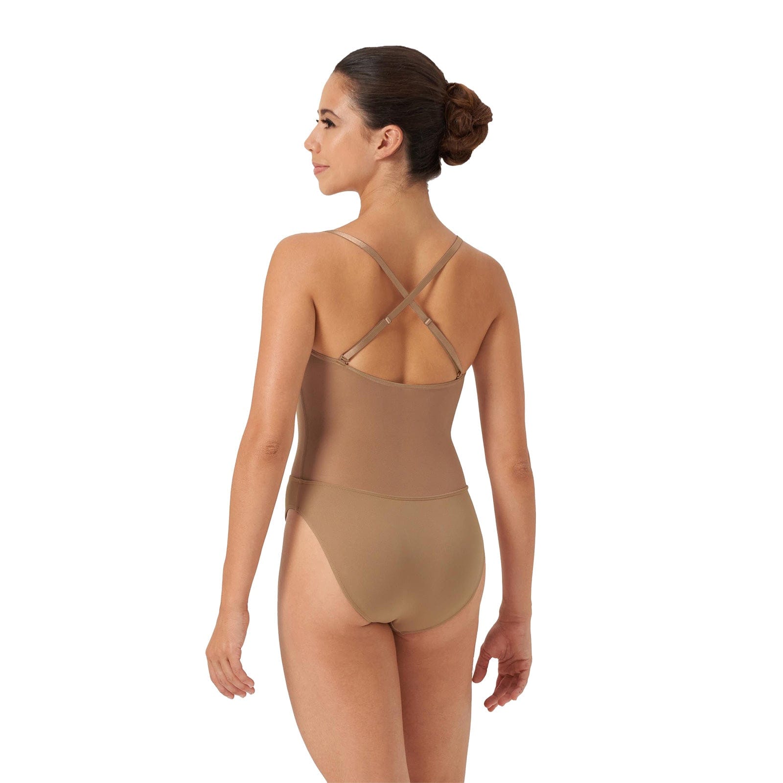 Bloch Ladies Cordelia Mesh Panel Pinch Front Bodysuit - DanceSupplies.com