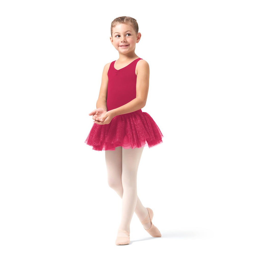 Bloch Tammy Glitter Tank Tutu Dress Child 2-4 Ruby - DanceSupplies.com
