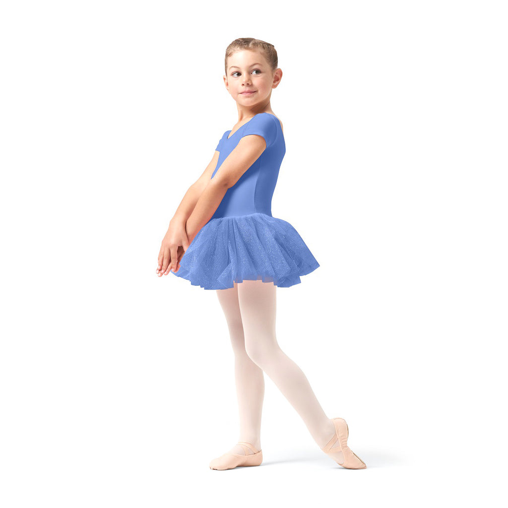 Bloch Clara Glitter Cap Sleeve Tutu Dress Child 2-4 Blue - DanceSupplies.com