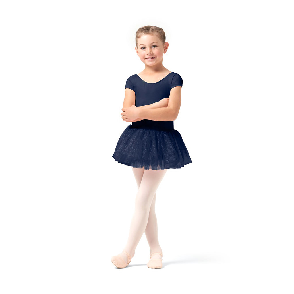Bloch Clara Glitter Cap Sleeve Tutu Dress Child 2-4 Navy - DanceSupplies.com