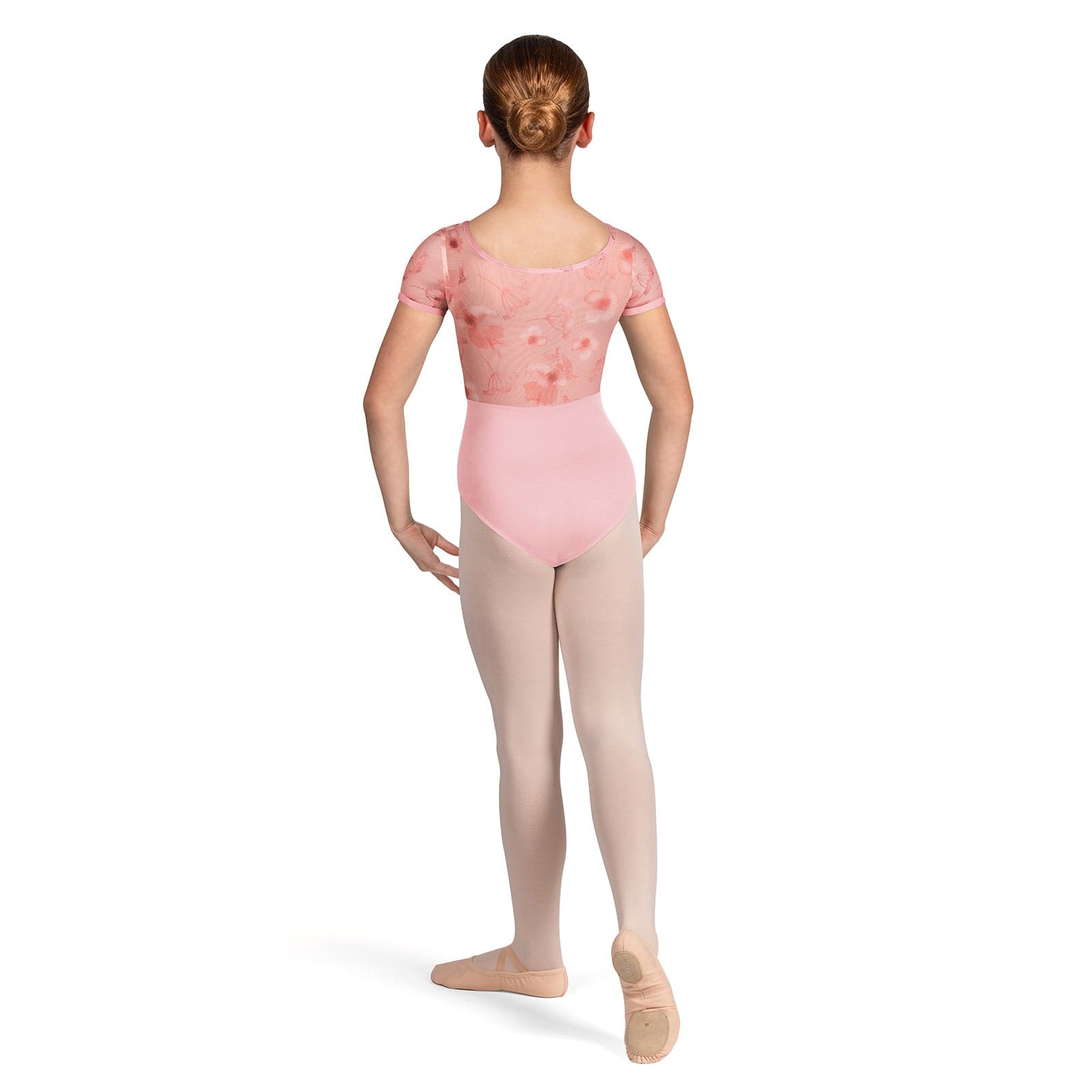 Bloch Girls Remi Floral Cap Sleeve Leotard - DanceSupplies.com