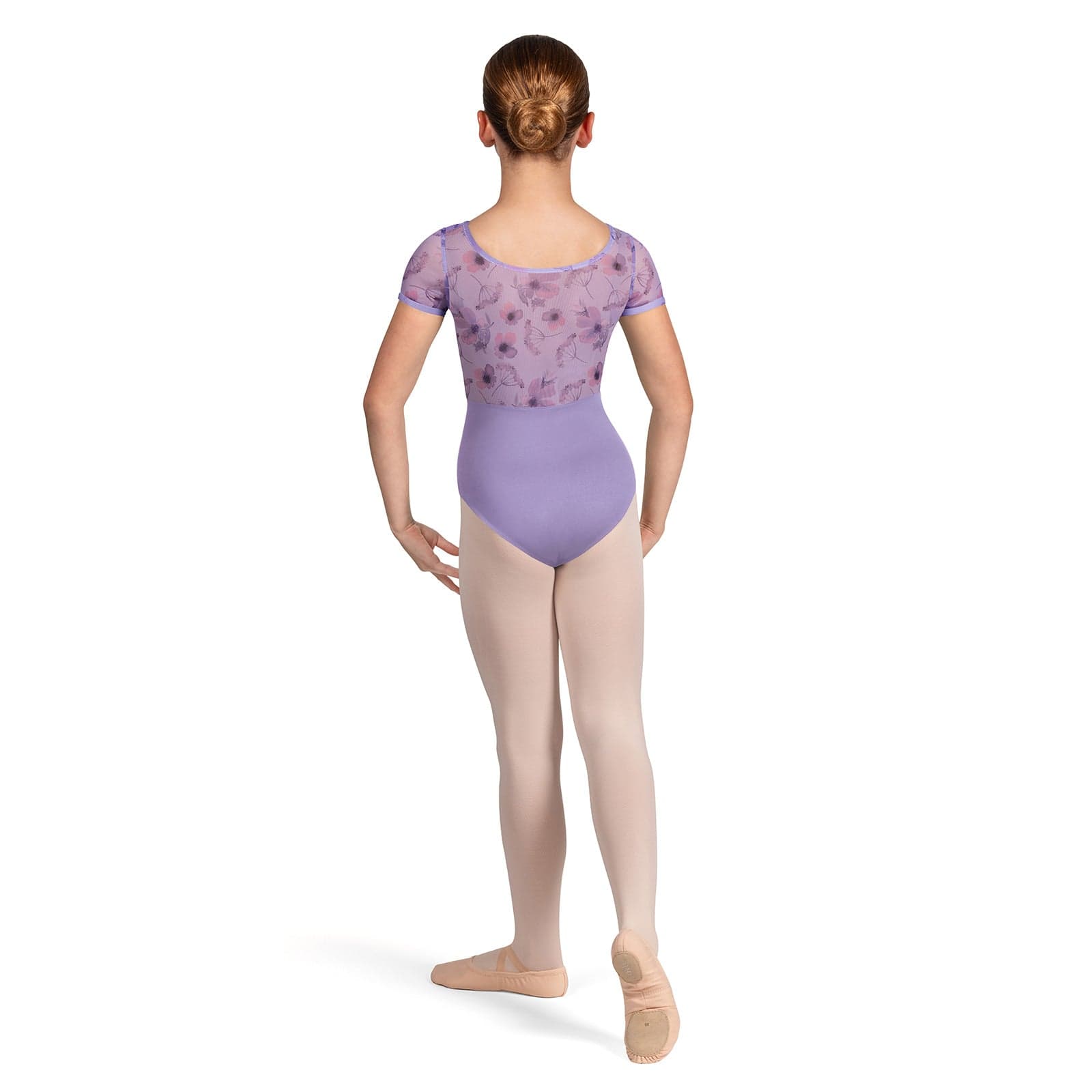 Bloch Girls Remi Floral Cap Sleeve Leotard - DanceSupplies.com