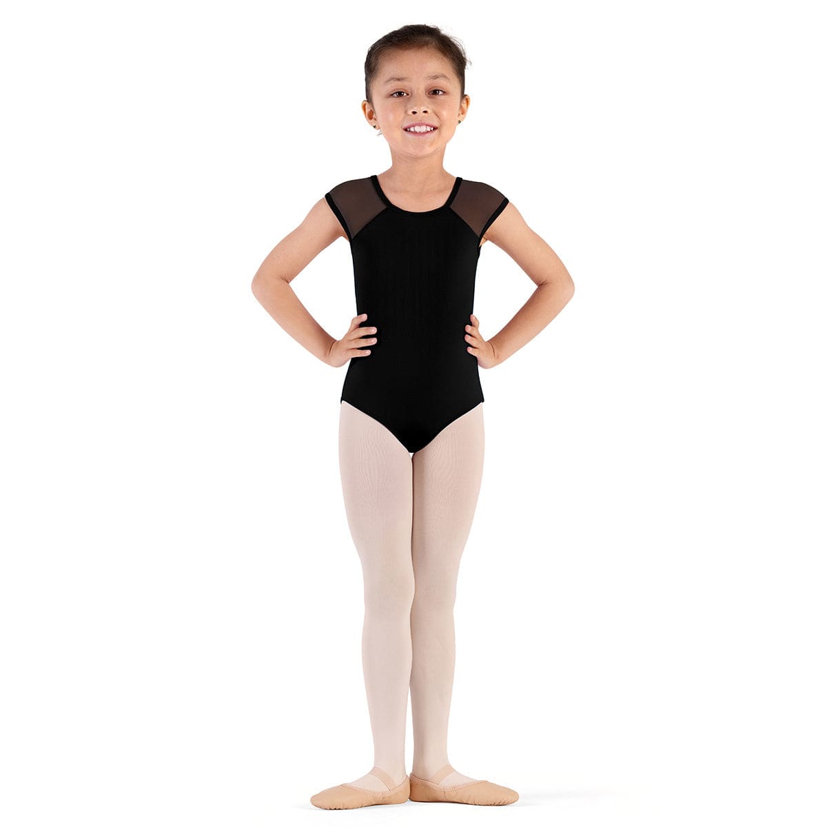 Bloch Child Rafie Mesh Back Leotard Child 4-6 Black - DanceSupplies.com
