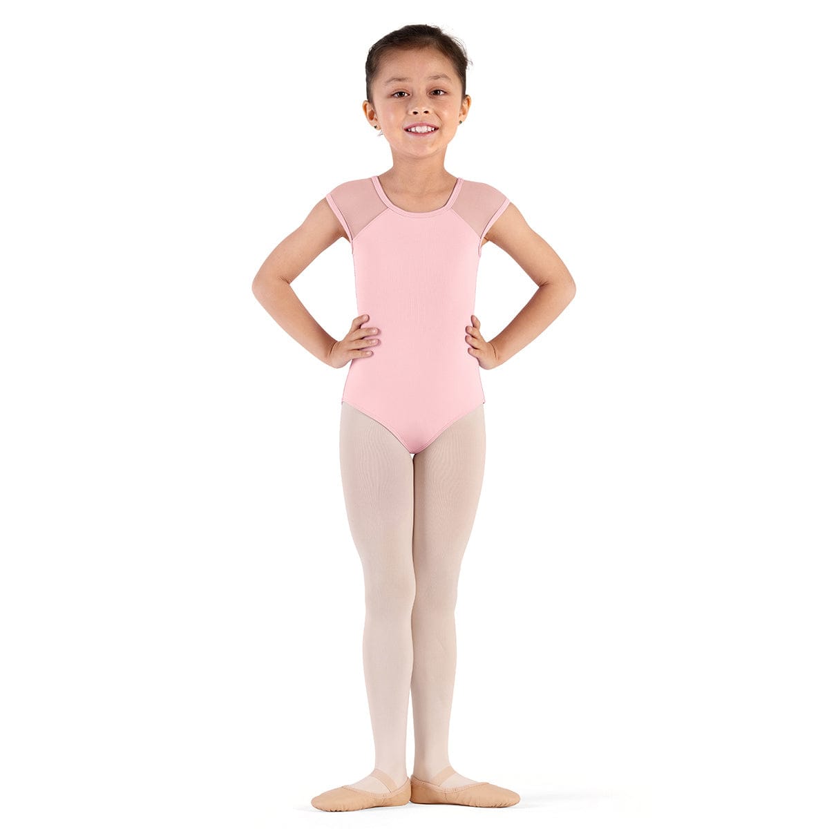 Bloch Child Rafie Mesh Back Leotard Child 4-6 Candy Pink - DanceSupplies.com