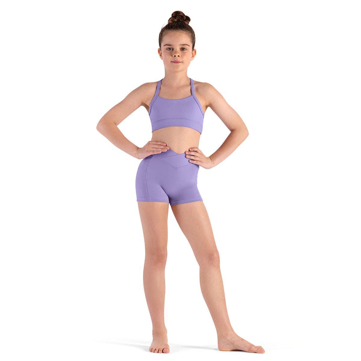 Bloch Child Nicolia V Front Shorts Child 6X-7 Lilac - DanceSupplies.com