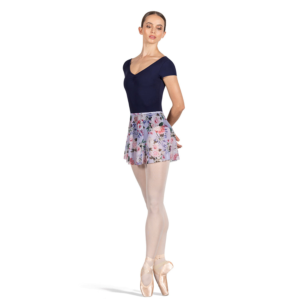 Bloch Adult Pull-On Mesh Floral Skirt Adult P/S Bouquet - DanceSupplies.com