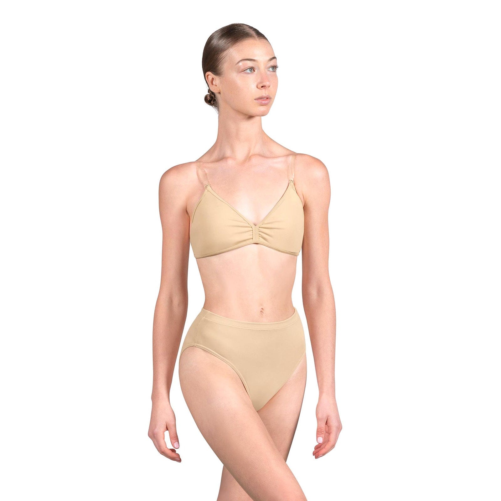 Bloch Ladies Aquila High Waist Brief Adult P Sand - DanceSupplies.com