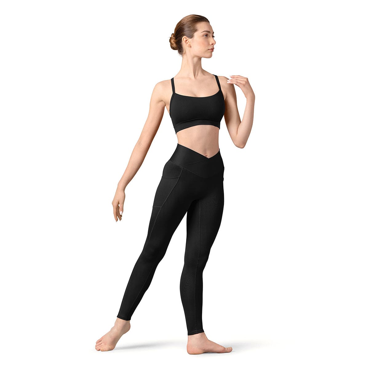 Bloch Adult Catherine Camisole Crop Top Adult P Black - DanceSupplies.com