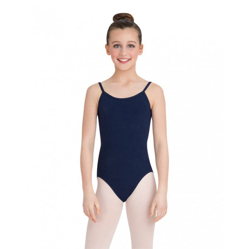 Capezio Child's Cotton Camisole Leotard w/Adjustable Straps Child I Navy - DanceSupplies.com