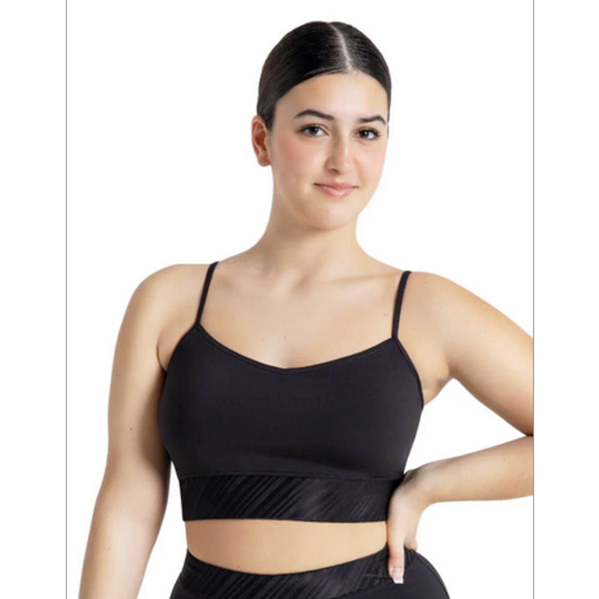 Capezio Adult Metro Moves Toronto Bra Top Adult XS Black - DanceSupplies.com