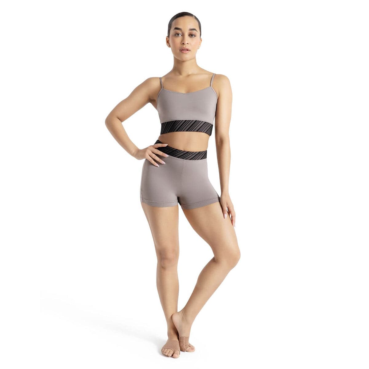 Capezio Adult Metro Moves Toronto Bra Top Adult XS Cinder - DanceSupplies.com