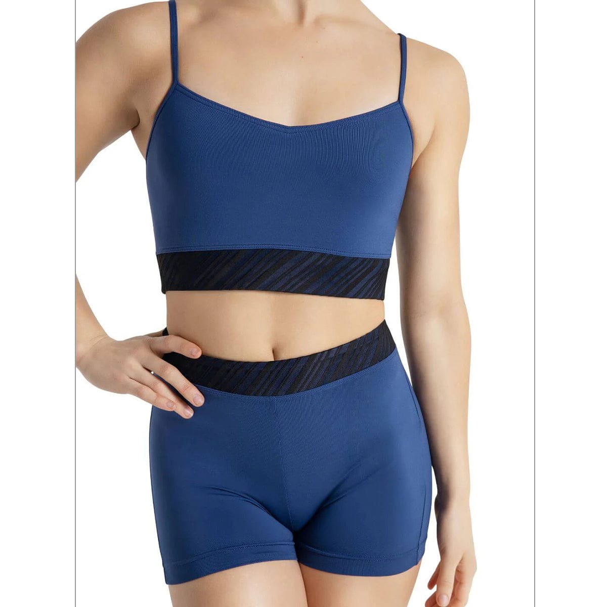 Capezio Adult Metro Moves Toronto Bra Top Adult XS Twilight Blue - DanceSupplies.com