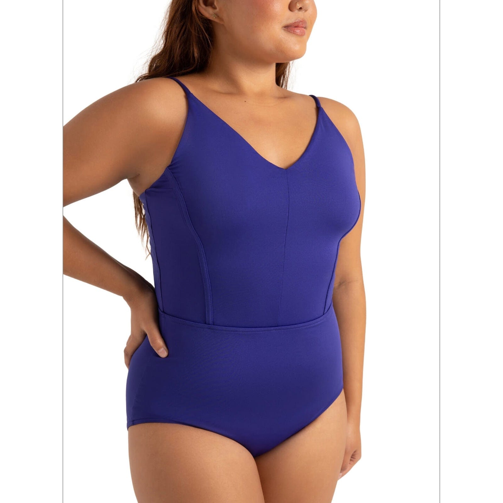 Capezio Adult Bella Notte Amore Leotard Adult XS Spectrum Blue - DanceSupplies.com