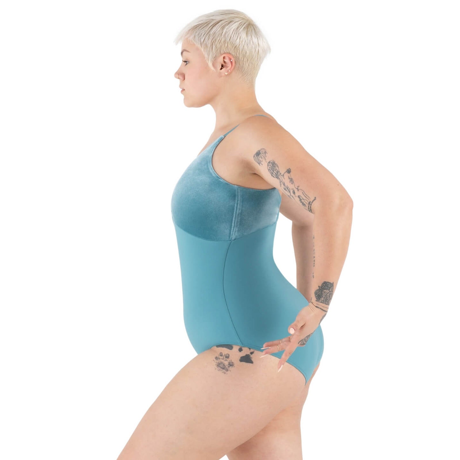 Capezio Adult Velvet Forest Pine Camisole Leotard - DanceSupplies.com