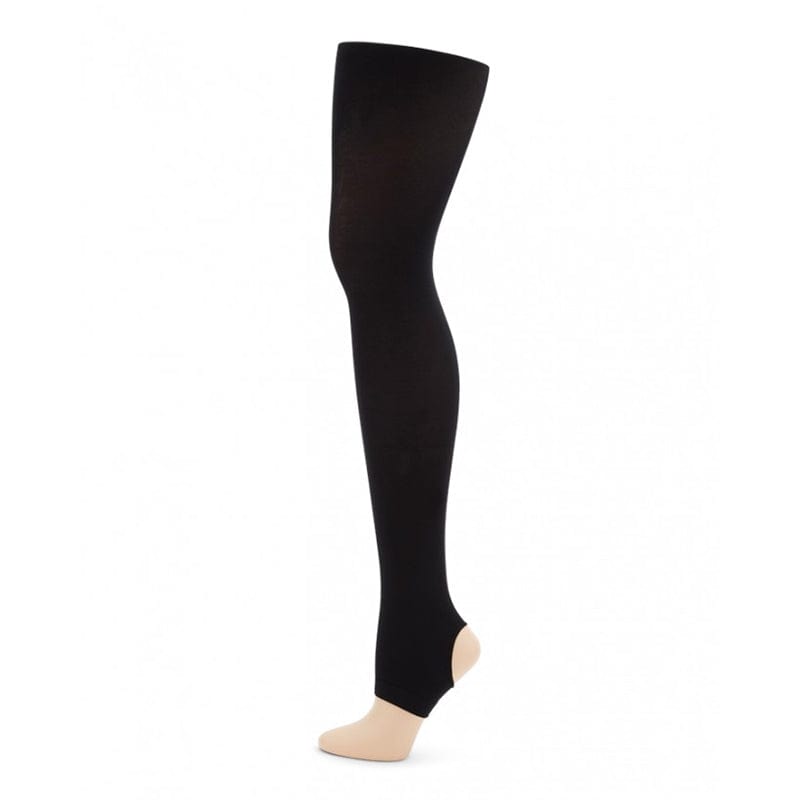 Capezio Self Knit Girl's Stirrup Tights - DanceSupplies.com