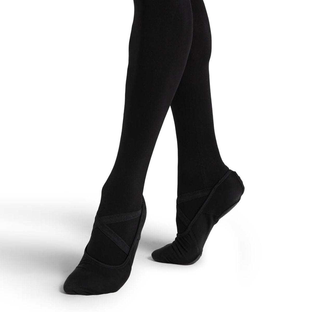 Capezio Child's Hanami Stretch Canvas Ballet Slippers - Black - DanceSupplies.com