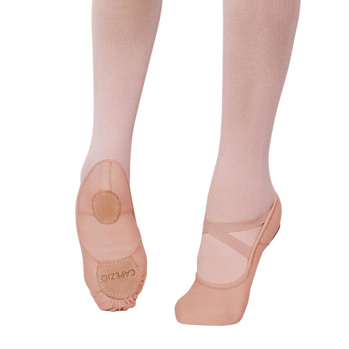 Capezio Child's Hanami Stretch Canvas Ballet Slippers - Light Suntan - DanceSupplies.com