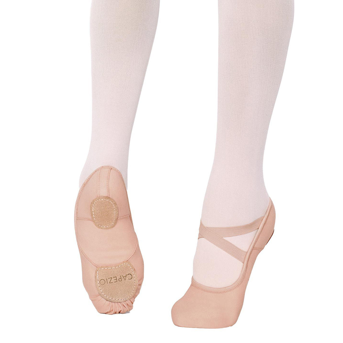 Capezio Child's Hanami Stretch Canvas Ballet Slippers - Nude - DanceSupplies.com