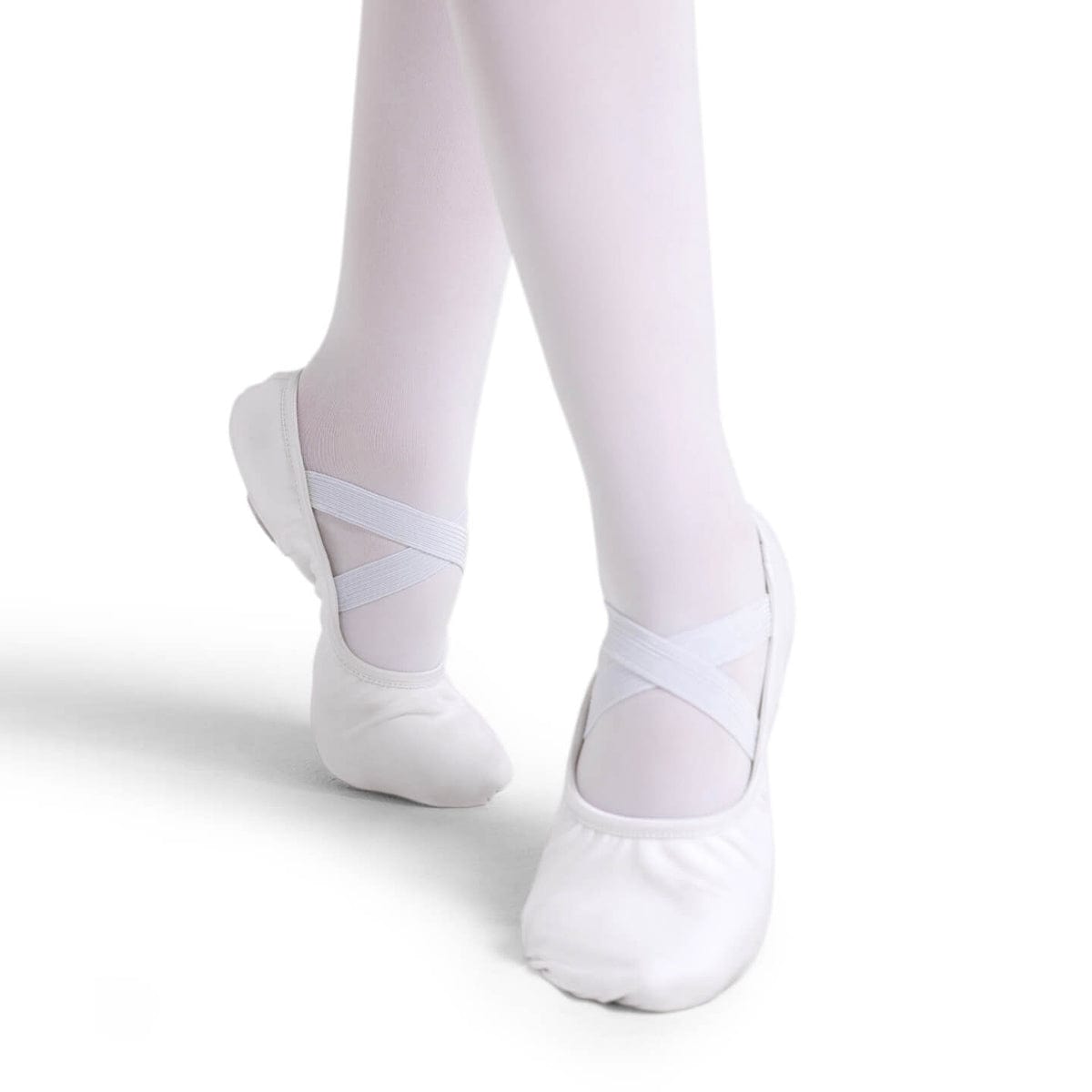 Capezio Child's Hanami Stretch Canvas Ballet Slippers - White - DanceSupplies.com