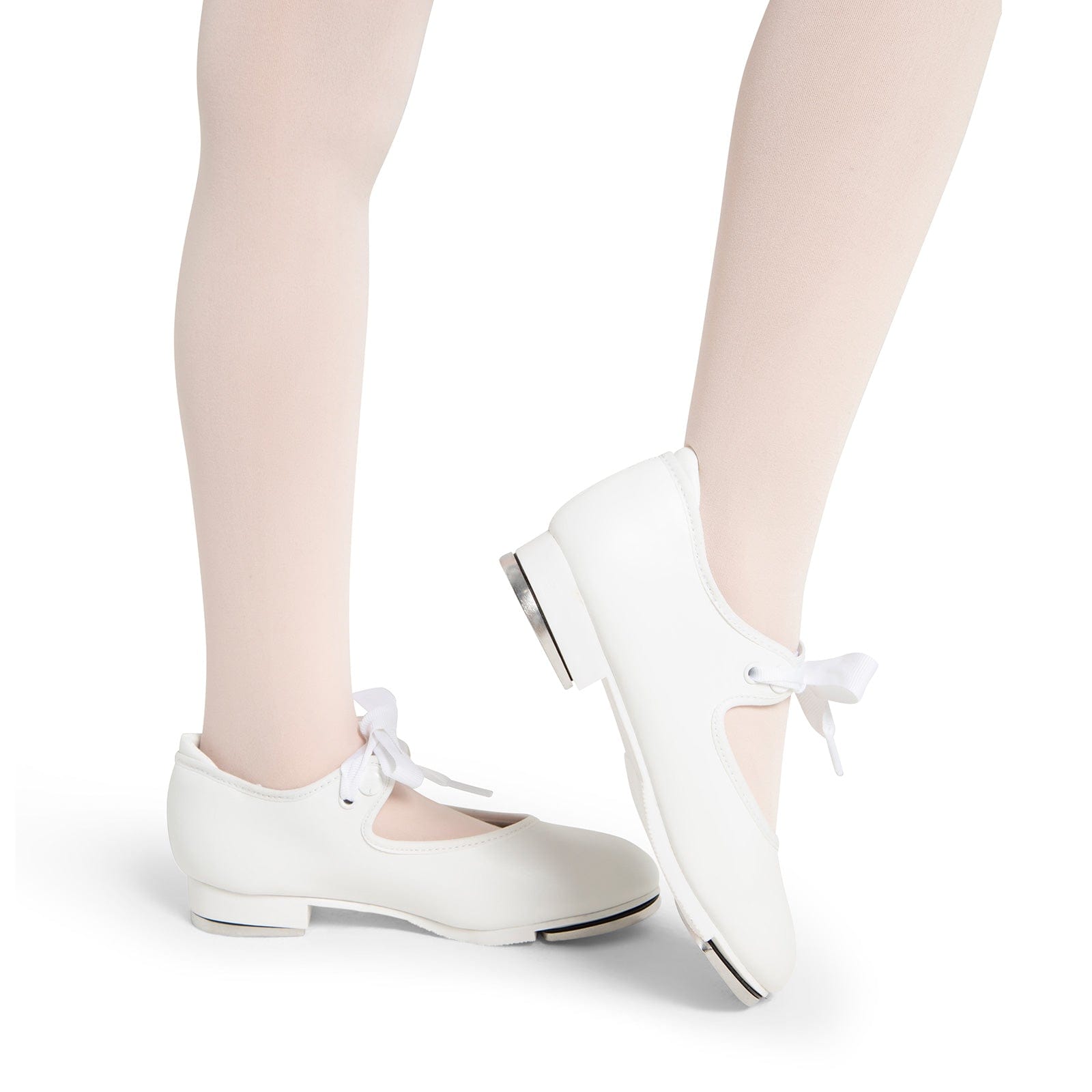 Capezio Child's Shuffle Tap Tap Shoes - White - DanceSupplies.com