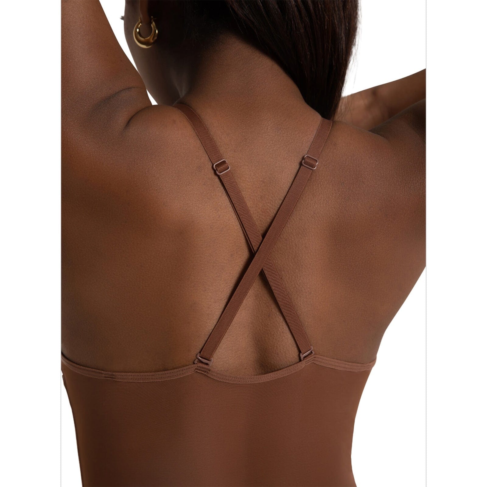 Capezio Plunge Neck Mesh Midriff Liner - DanceSupplies.com