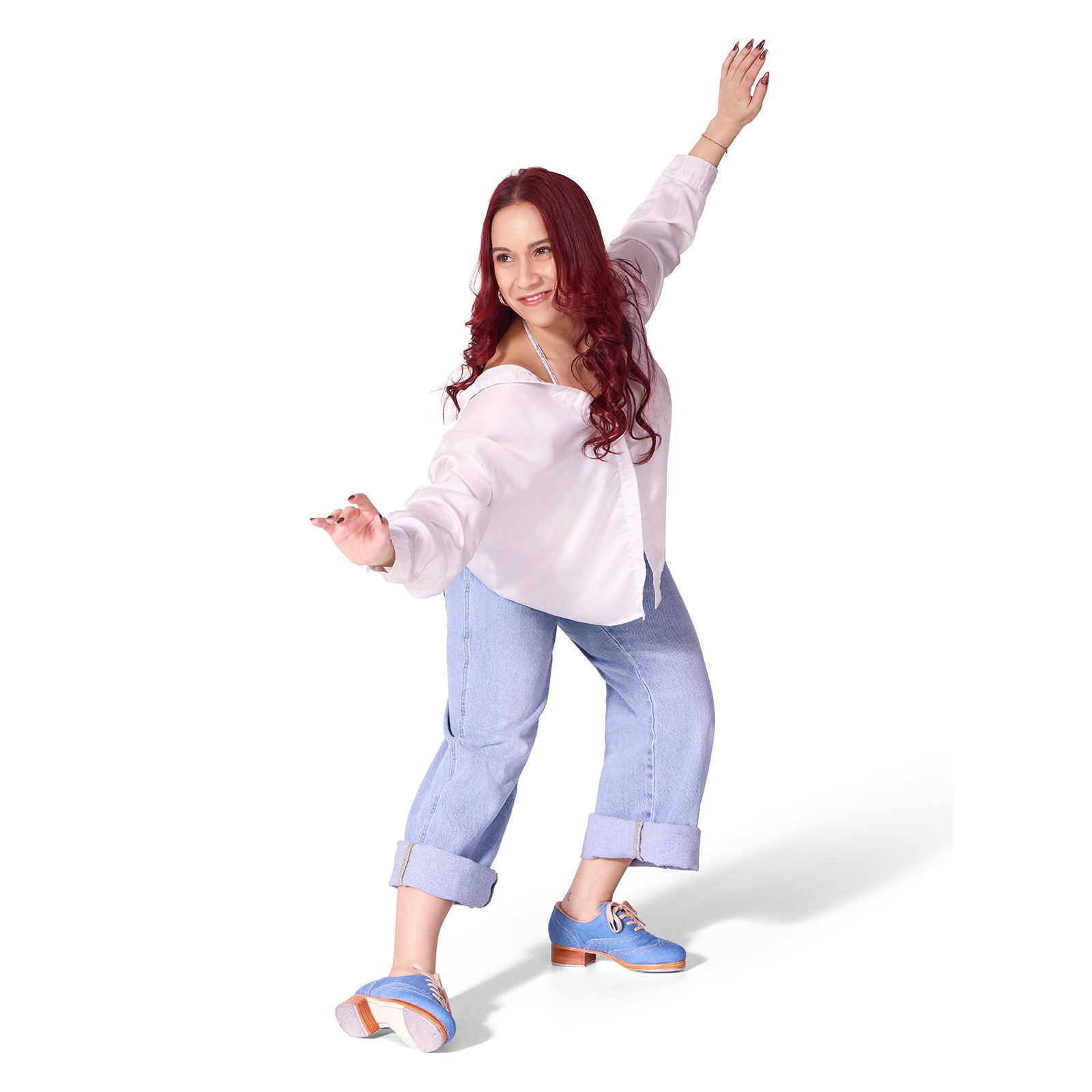 Capezio Roxy Tap Shoes - Light Denim - DanceSupplies.com