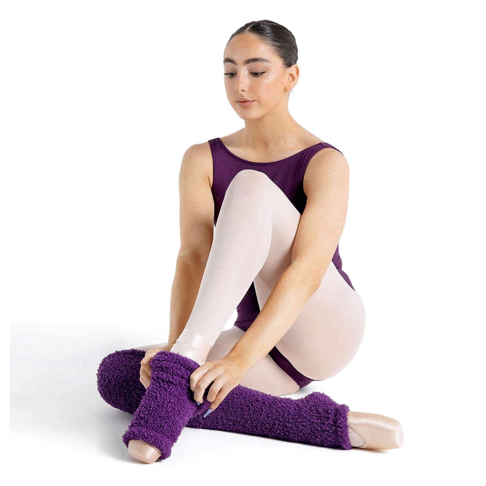 Capezio 24" Pamper Legwarmers Plum - DanceSupplies.com