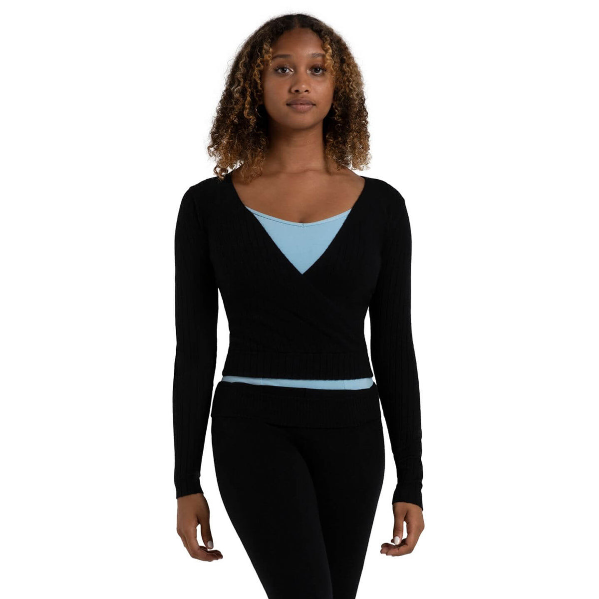 Capezio Child Harmonie Crossover Sweater Toddler Black - DanceSupplies.com