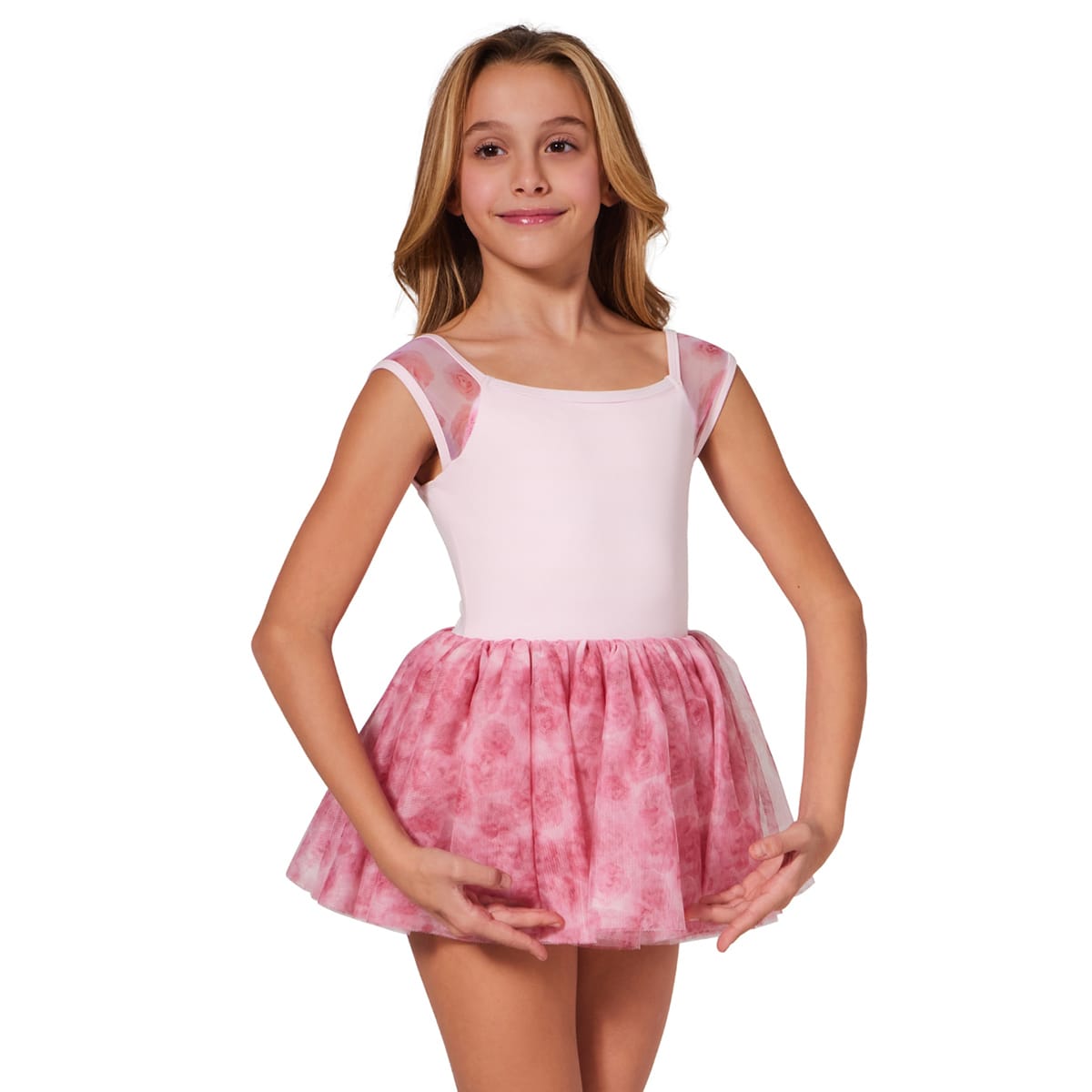 Capezio Child Coming Up Roses Camellia Dress Toddler Pink - DanceSupplies.com