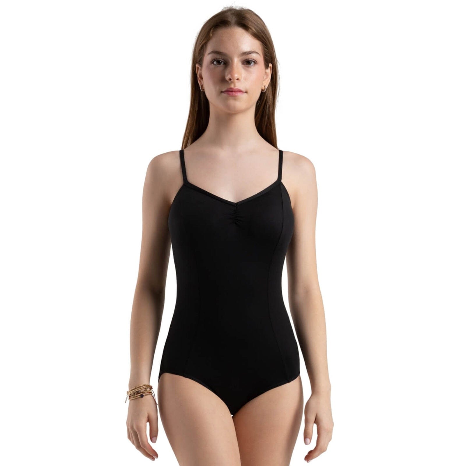 Capezio Adult Dual Pinch Camisole Leotard Adult XS Black - DanceSupplies.com