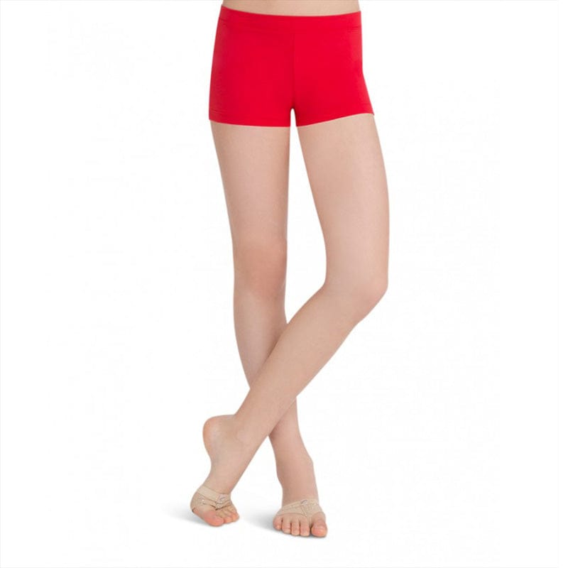 Capezio Child's Low Rise Shorts Child S Red - DanceSupplies.com